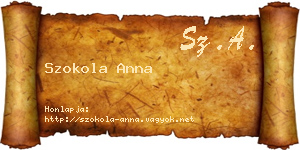 Szokola Anna névjegykártya